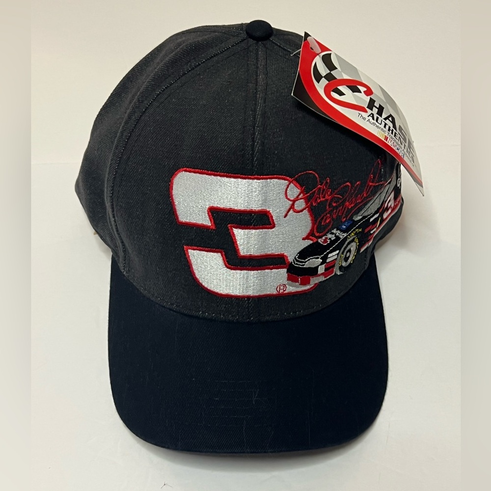 Dale Earnhardt No. 3 Chase Authentics Hat NWT Dark Charcoal Gray Color